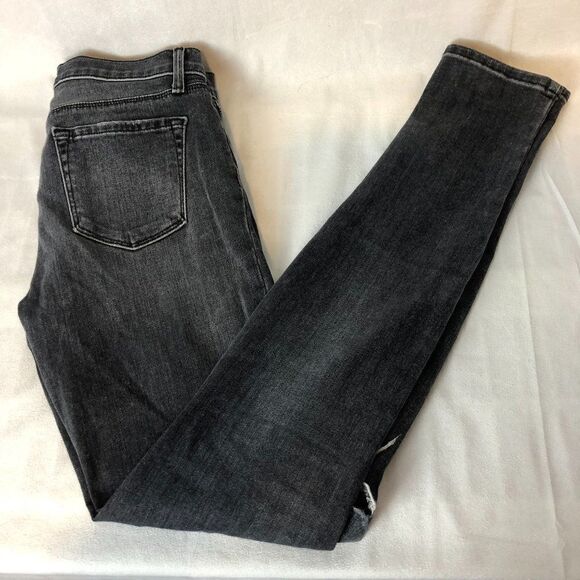 J Brand Super Skinny Nemesis Jeans Size 26 Distressed Light Black Womens Stretch - Picture 1 of 9